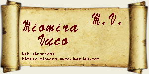 Miomira Vučo vizit kartica